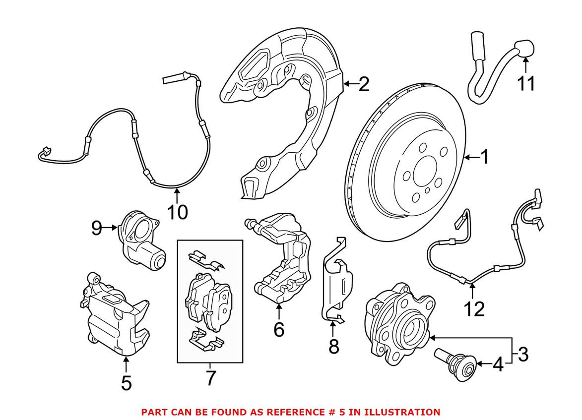 BMW Disc Brake Caliper - Rear Driver Left 34216870573